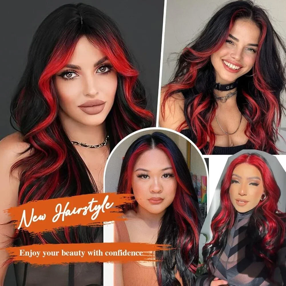 Hair Extensions,20 Inch 5PCS Synthetic Fiber Clip in Hair Extensions Natural Sof